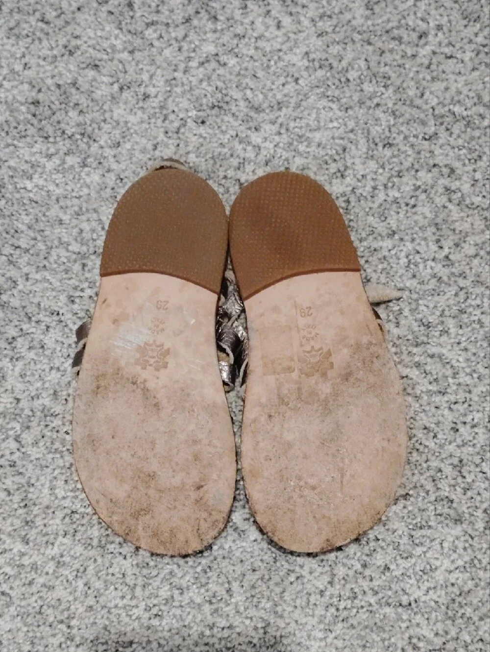 PèPè Kids Metallic Bronze Gladiator Sandals